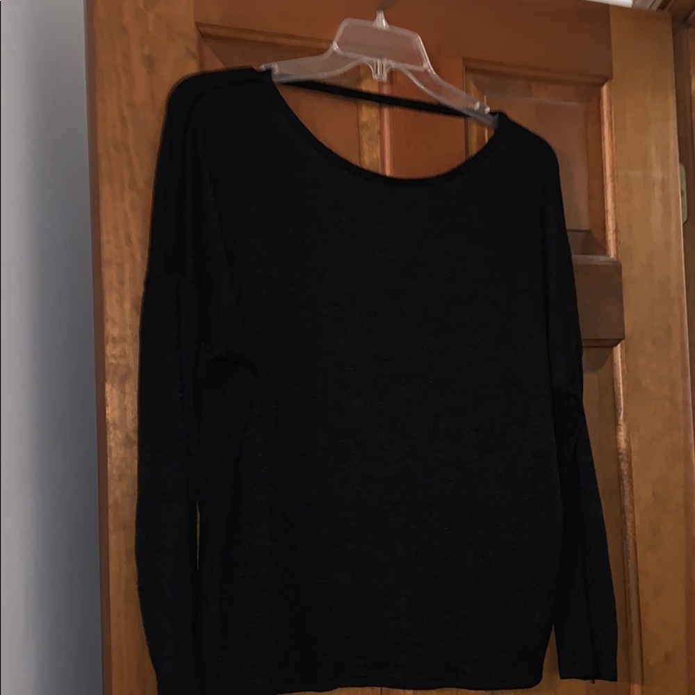 Black sheer sweater old navy dolman style
